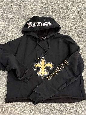 New Orleans Saints Crop Hoodie